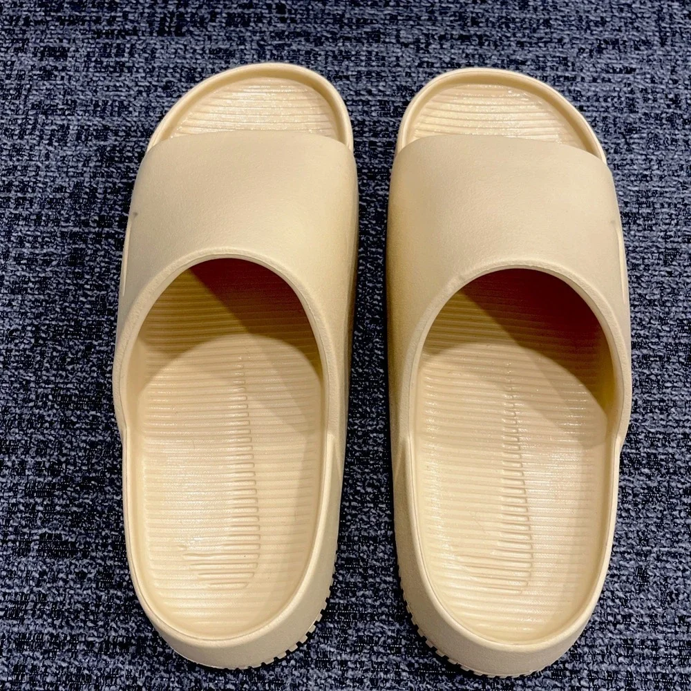 NIKE Calm Slides Sandals Shoes  Sesame Tan Beige Athletic Men's 8 Women's 9 NEW